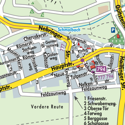 Stadtplan Gäufelden-Tailfingen