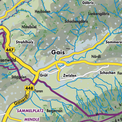 Gais - Stadtpläne und Landkarten