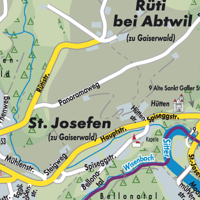 Stadtplan Gaiserwald
