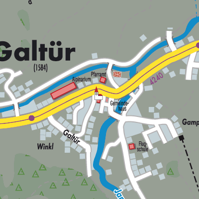 Stadtplan Galtür