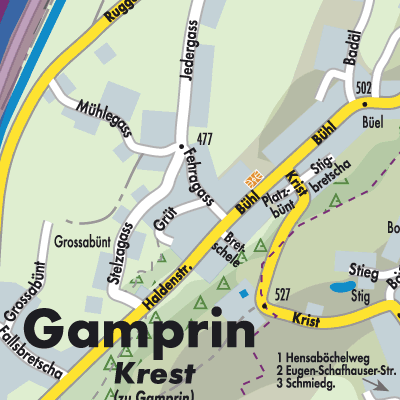 Stadtplan Gamprin