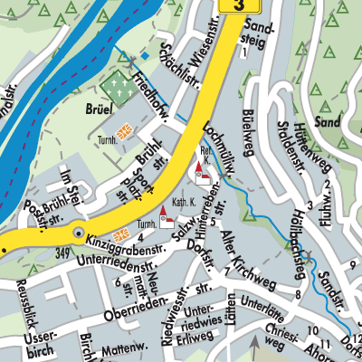 Stadtplan Gebenstorf