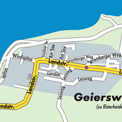 Stadtplan Geierswalde - Lejno