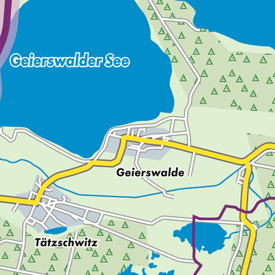 Übersichtsplan Geierswalde - Lejno