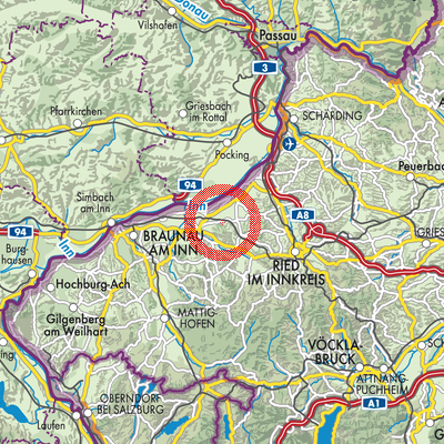 Landkarte Geinberg