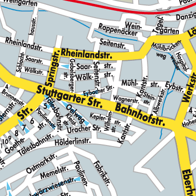 Stadtplan Geislingen an der Steige