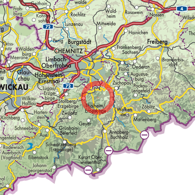 Landkarte Gelenau/Erzgebirge