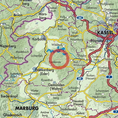 Landkarte Gellershausen