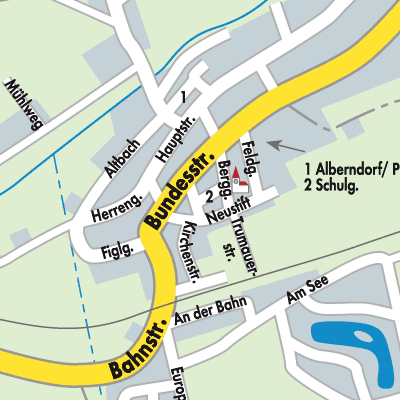 Stadtplan Alberndorf im Pulkautal