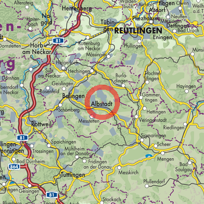 Landkarte Gemeindeverwaltungsverband Albstadt