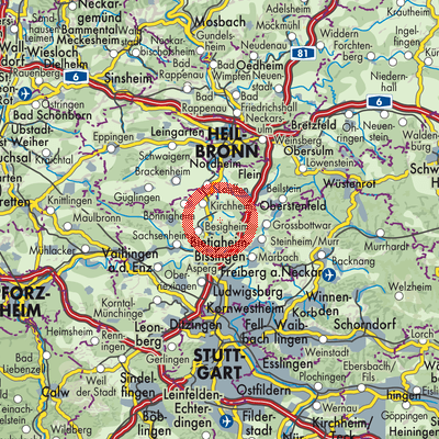 Landkarte Gemeindeverwaltungsverband Besigheim
