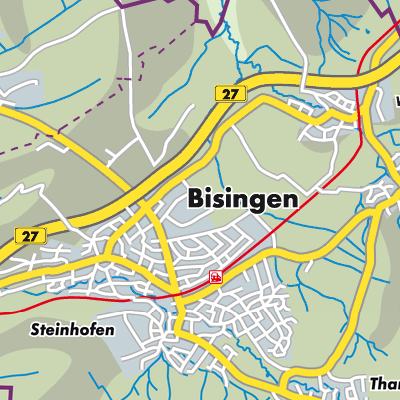 Übersichtsplan Gemeindeverwaltungsverband Bisingen