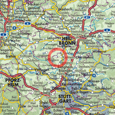 Landkarte Gemeindeverwaltungsverband Bönnigheim