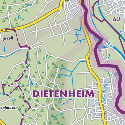 Übersichtsplan Gemeindeverwaltungsverband Dietenheim