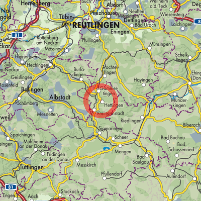 Landkarte Gemeindeverwaltungsverband Gammertingen