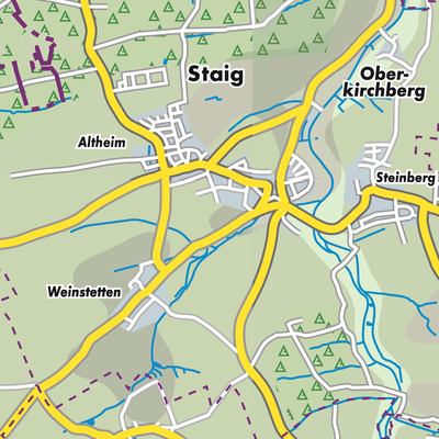 Übersichtsplan Gemeindeverwaltungsverband Kirchberg-Weihungstal
