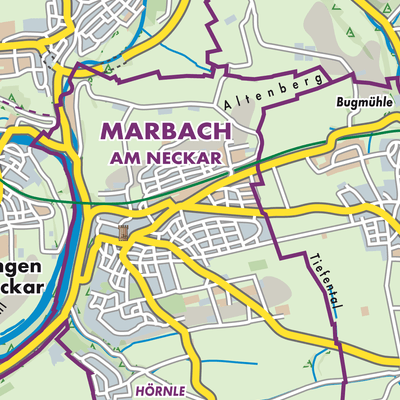 Übersichtsplan Gemeindeverwaltungsverband Marbach am Neckar