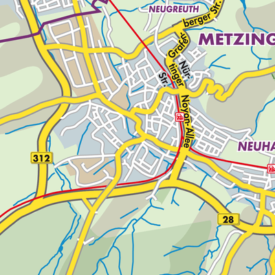 Übersichtsplan Gemeindeverwaltungsverband Metzingen