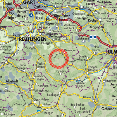 Landkarte Gemeindeverwaltungsverband Münsingen