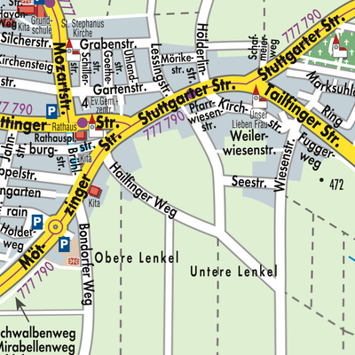 Stadtplan Gemeindeverwaltungsverband Oberes Gäu