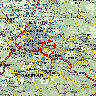 Landkarte Gemeindeverwaltungsverband Plochingen