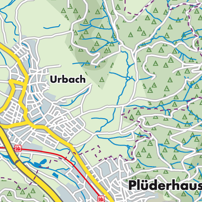 Übersichtsplan Gemeindeverwaltungsverband Plüderhausen-Urbach