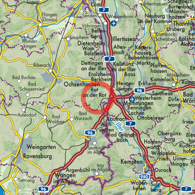 Landkarte Gemeindeverwaltungsverband Rot-Tannheim