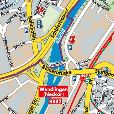 Stadtplan Gemeindeverwaltungsverband Wendlingen am Neckar