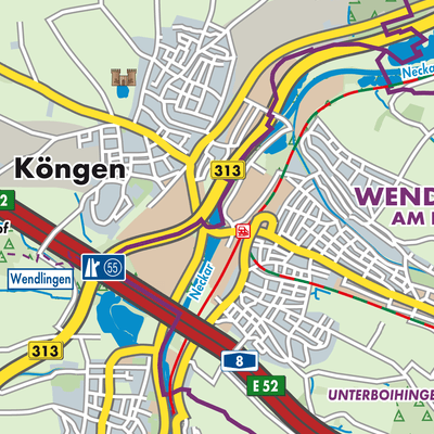 Übersichtsplan Gemeindeverwaltungsverband Wendlingen am Neckar