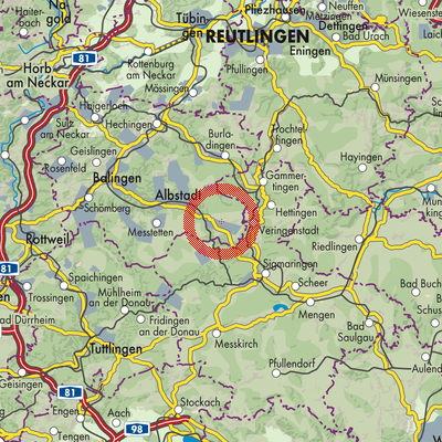 Landkarte Gemeindeverwaltungsverband Winterlingen