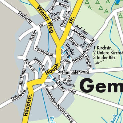 Stadtplan Gemünden