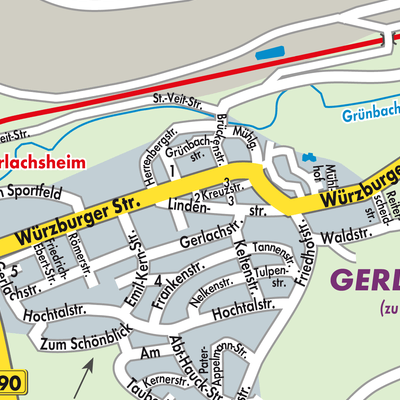 Stadtplan Gerlachsheim