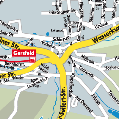 Stadtplan Gersfeld