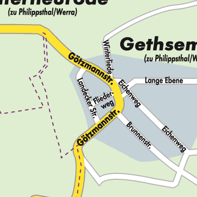 Stadtplan Gethsemane