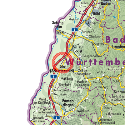 Landkarte Gewerbegebiet Friesenheim