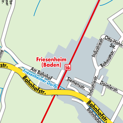 Stadtplan Gewerbegebiet Friesenheim