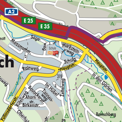 Stadtplan Giebenach