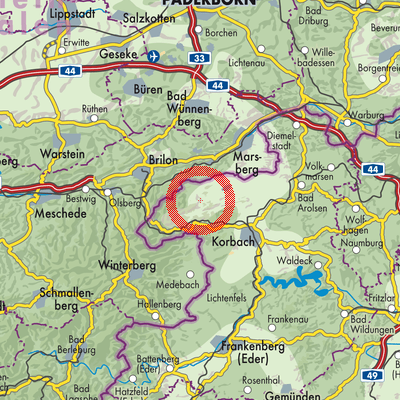 Landkarte Giebringhausen