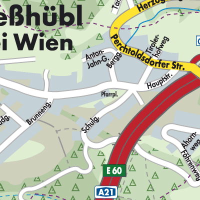 Stadtplan Gießhübl