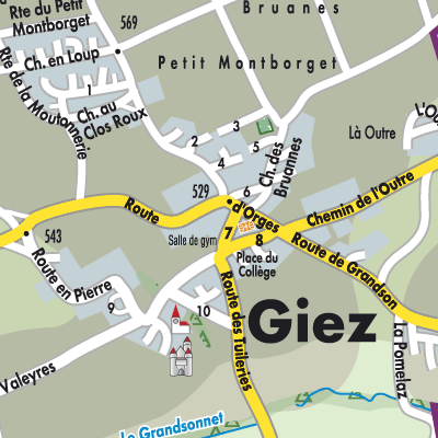 Stadtplan Giez