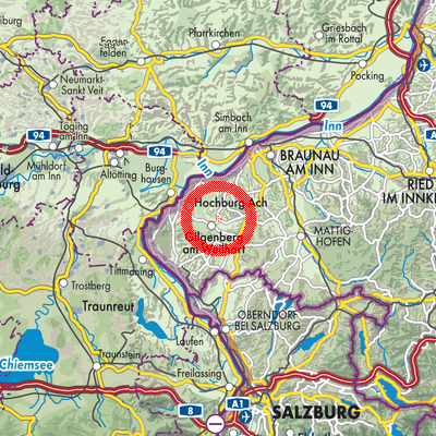 Landkarte Gilgenberg am Weilhart