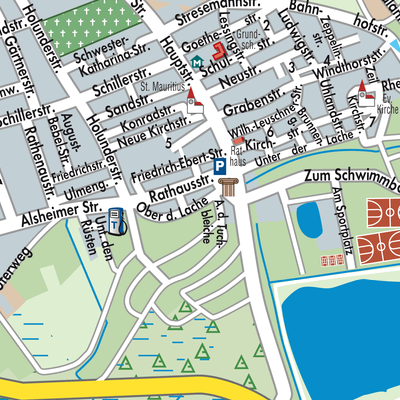 Stadtplan Gimbsheim