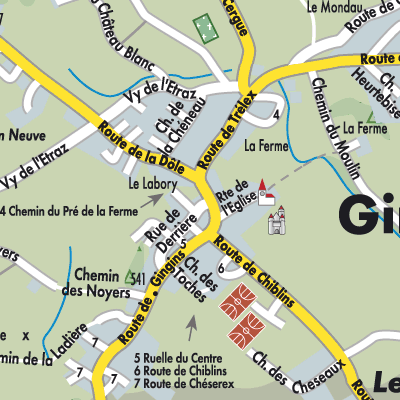 Stadtplan Gingins