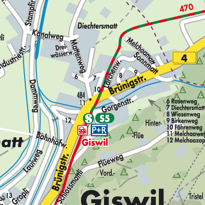 Stadtplan Giswil