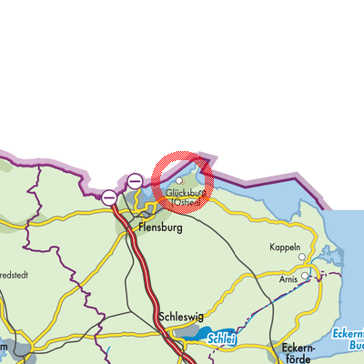 Landkarte Glücksburg
