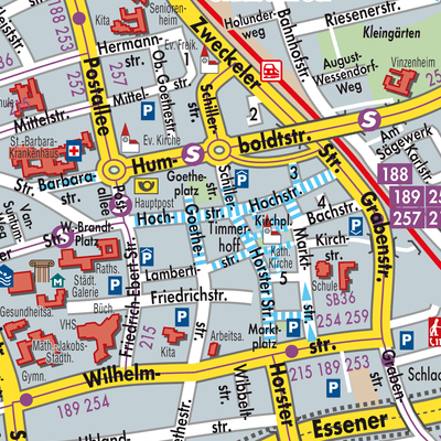 Stadtplan Gladbeck