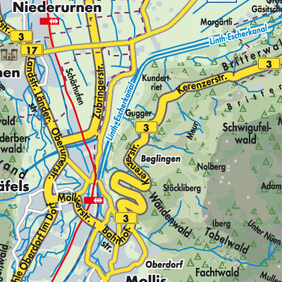 Übersichtsplan Glarus Nord