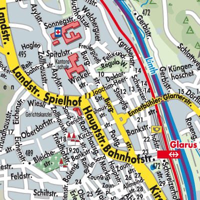 Stadtplan Glarus