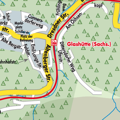 Stadtplan Glashütte