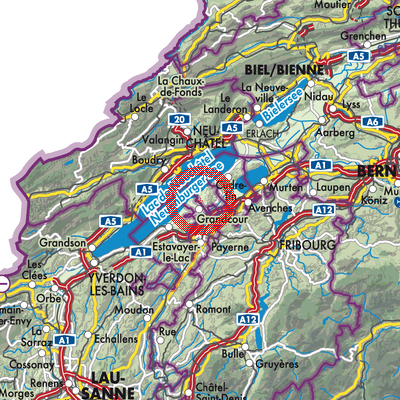 Landkarte Gletterens